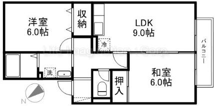 リアルコンフォート　II 105｜滋賀県大津市月輪３丁目(賃貸アパート2DK・1階・50.08㎡)の写真 その2