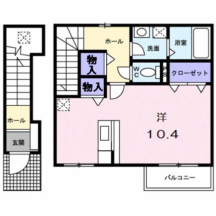 エクセランクール 202｜滋賀県彦根市肥田町(賃貸アパート1R・2階・37.82㎡)の写真 その2