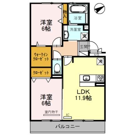 アルタ唐崎ビュー 302｜滋賀県大津市唐崎１丁目(賃貸アパート2LDK・3階・58.07㎡)の写真 その2