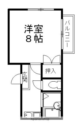 佃コーポII 2-202｜滋賀県彦根市後三条町(賃貸アパート1K・2階・24.25㎡)の写真 その2