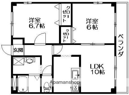 バローゼ8 ｜滋賀県長浜市神照町(賃貸アパート2LDK・3階・51.68㎡)の写真 その2