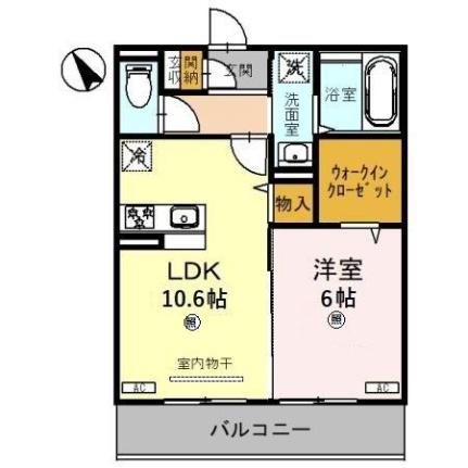 レジデンスコート栗東 303｜滋賀県栗東市綣５丁目(賃貸アパート1LDK・3階・43.41㎡)の写真 その2