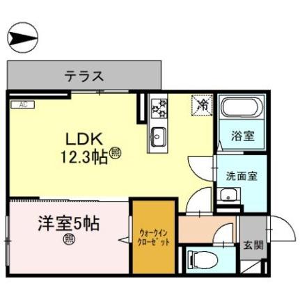 メゾンクレール瀬田北 105｜滋賀県大津市大萱６丁目(賃貸アパート1LDK・1階・42.79㎡)の写真 その2