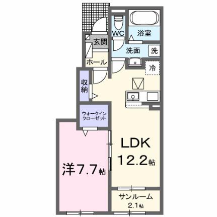 ゴーシュ 103｜滋賀県湖南市柑子袋(賃貸アパート1LDK・1階・50.14㎡)の写真 その2