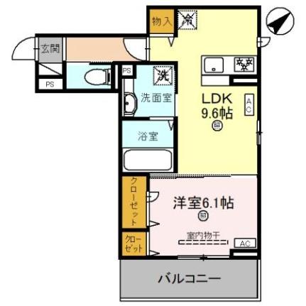 Ｆａｒｏｕｃｈｅ（ファルーシュ） 202｜滋賀県大津市本堅田４丁目(賃貸アパート1LDK・2階・41.84㎡)の写真 その2