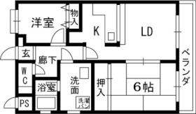 大阪府門真市末広町（賃貸マンション2LDK・2階・53.61㎡） その2