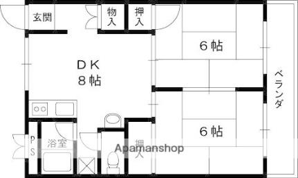 富士コーポラス 402｜大阪府寝屋川市美井元町(賃貸マンション2DK・4階・45.00㎡)の写真 その2