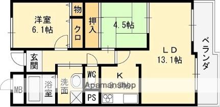 大阪府守口市大久保町２丁目(賃貸マンション2LDK・6階・62.97㎡)の写真 その2