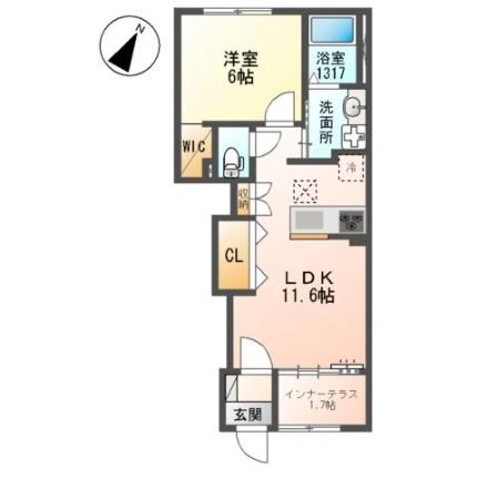 Ｃｈｒｏｍａ　Ｍｅａｄｏｗｓ（クロマ・メドウズ） 105｜大阪府枚方市長尾元町６丁目(賃貸アパート1LDK・1階・44.92㎡)の写真 その2