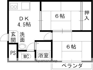 大阪府寝屋川市出雲町(賃貸マンション2DK・3階・35.00㎡)の写真 その2