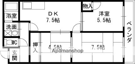 大阪府門真市新橋町(賃貸マンション3DK・3階・53.98㎡)の写真 その2