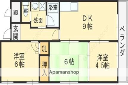 福徳ハイツ 402｜大阪府東大阪市俊徳町３丁目(賃貸マンション3DK・4階・51.00㎡)の写真 その2