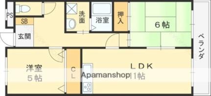 Ｎ’ＳＰＡＬＡＳＥ 4B｜大阪府東大阪市吉田７丁目(賃貸マンション2LDK・4階・54.00㎡)の写真 その2