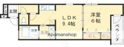 大阪府東大阪市森河内東１丁目(賃貸アパート1LDK・3階・37.36㎡)の写真 その2