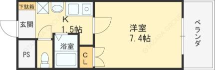 ジオ・グランデ高井田 610｜大阪府東大阪市川俣１丁目(賃貸マンション1K・6階・23.00㎡)の写真 その2