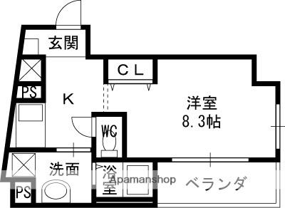 ドミールフセ 603｜大阪府東大阪市足代３丁目(賃貸マンション1R・6階・26.38㎡)の写真 その2