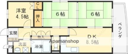 リーヴァ東花園 ｜大阪府東大阪市新池島町３丁目(賃貸マンション3DK・3階・58.32㎡)の写真 その2