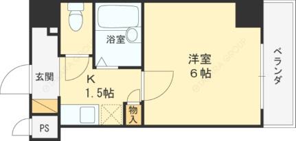 ＰＳ　ＨＩＧＡＳＨＩ　ＯＳＡＫＡ（イマザキマンション） 809｜大阪府東大阪市長田中１丁目(賃貸マンション1K・8階・18.01㎡)の写真 その2