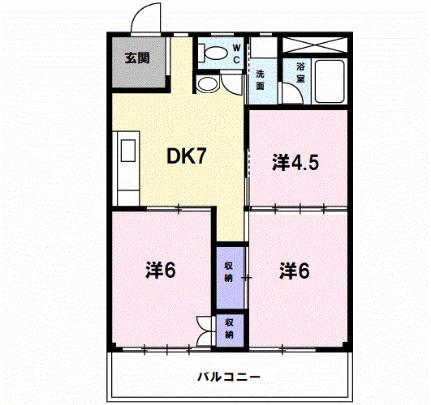 ソシアル弥栄 209｜大阪府東大阪市横枕(賃貸アパート3DK・2階・52.17㎡)の写真 その2