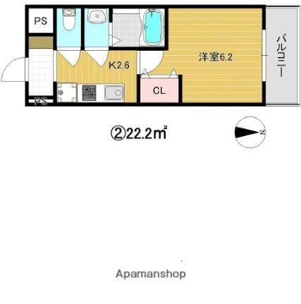 グランパシフィック今里南 1002｜大阪府大阪市生野区新今里３丁目(賃貸マンション1K・10階・22.20㎡)の写真 その2