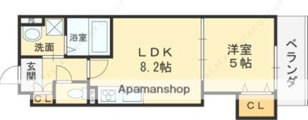 クリエオーレ中川東 202｜大阪府大阪市生野区中川東２丁目(賃貸アパート1LDK・2階・33.03㎡)の写真 その2