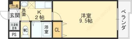 プリムヴェール 405｜大阪府東大阪市俊徳町５丁目(賃貸マンション1K・4階・26.55㎡)の写真 その2