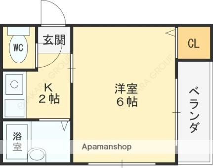 大阪府東大阪市友井２丁目(賃貸マンション1K・2階・19.00㎡)の写真 その2