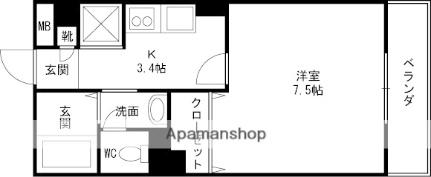 エクレール上小阪 ｜大阪府東大阪市上小阪２丁目(賃貸マンション1K・1階・26.71㎡)の写真 その2