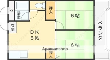 大阪府東大阪市旭町(賃貸マンション2DK・3階・47.30㎡)の写真 その2