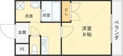 エイチ・ツー・オー新町I 402｜大阪府東大阪市新町(賃貸マンション1K・4階・26.18㎡)の写真 その2