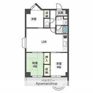 ＧＲＡＮＤ　ＳＴＥＡＤＹ八戸ノ里 205｜大阪府東大阪市若江西新町３丁目(賃貸マンション3LDK・2階・60.00㎡)の写真 その2