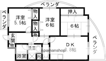 サンヴァレンティア ｜大阪府大阪市平野区長吉六反３丁目(賃貸マンション3DK・6階・62.50㎡)の写真 その2