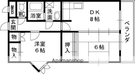 大阪府堺市中区東山(賃貸マンション2DK・1階・50.00㎡)の写真 その2