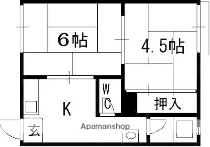 永和ハイツ 102｜大阪府東大阪市永和１丁目(賃貸アパート2K・1階・34.00㎡)の写真 その2