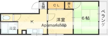 カーザ寿 605｜大阪府東大阪市寿町３丁目(賃貸マンション2K・6階・32.00㎡)の写真 その2