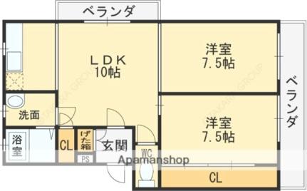 ハイツ静 402｜大阪府東大阪市友井５丁目(賃貸マンション2LDK・4階・40.00㎡)の写真 その2