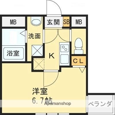 大阪府藤井寺市青山２丁目(賃貸マンション1K・3階・22.75㎡)の写真 その2