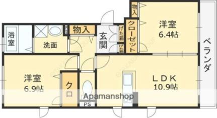 メゾン　ド　ビオーレ 106 ｜ 大阪府八尾市東山本新町４丁目（賃貸マンション2LDK・1階・59.58㎡） その2