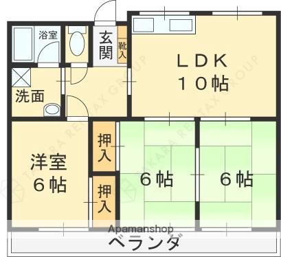 八尾　樋口マンション 203｜大阪府八尾市曙川東４丁目(賃貸マンション3LDK・2階・62.00㎡)の写真 その2