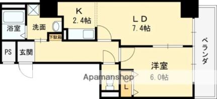 大阪府東大阪市島之内２丁目(賃貸マンション1LDK・2階・42.28㎡)の写真 その2