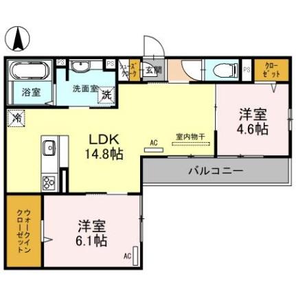 大阪府堺市北区北長尾町１丁(賃貸アパート2LDK・2階・59.53㎡)の写真 その2