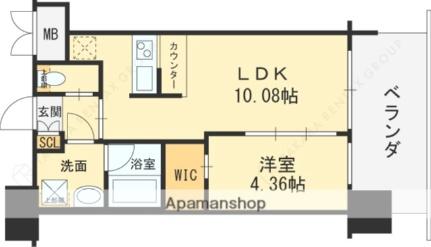 大阪府東大阪市荒本新町(賃貸マンション1LDK・11階・34.50㎡)の写真 その2