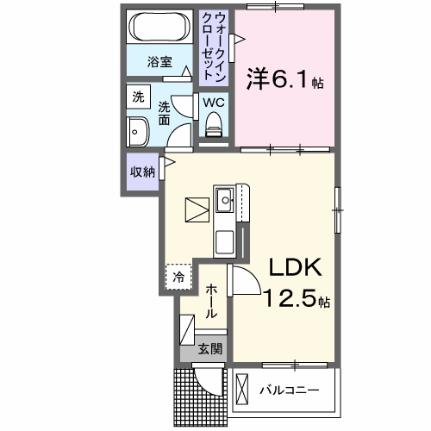 スペチアーレ　ウーノ 106｜大阪府羽曳野市古市２丁目(賃貸アパート1LDK・1階・44.70㎡)の写真 その2