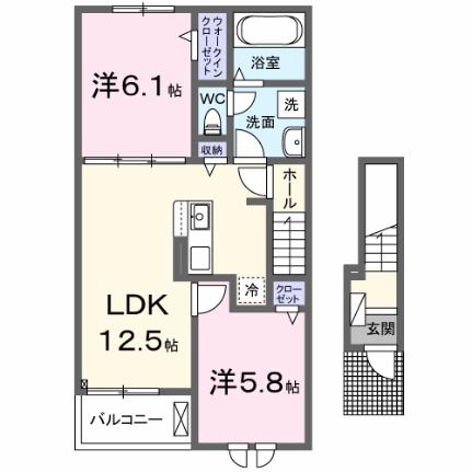 スペチアーレ　ウーノ 202｜大阪府羽曳野市古市２丁目(賃貸アパート2LDK・2階・56.48㎡)の写真 その2