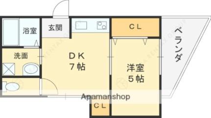 大阪府羽曳野市誉田２丁目(賃貸アパート1DK・2階・28.75㎡)の写真 その2