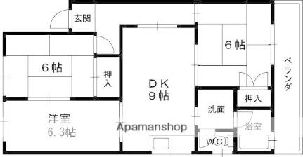 一森ハイツ 202｜大阪府枚方市津田東町３丁目(賃貸アパート3LDK・2階・58.20㎡)の写真 その2