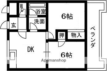 スカイハイツ 301｜大阪府寝屋川市木屋町(賃貸マンション2DK・3階・45.00㎡)の写真 その2