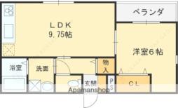 京阪本線 牧野駅 徒歩34分の賃貸アパート 3階1LDKの間取り