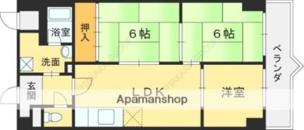 ＳＵＮミネマツ 306｜大阪府寝屋川市香里新町(賃貸マンション3LDK・3階・56.92㎡)の写真 その2