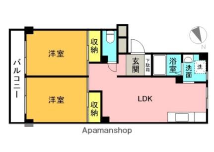 樋口マンション 102｜大阪府高槻市氷室町４丁目(賃貸マンション2DK・1階・52.91㎡)の写真 その2